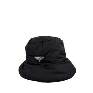 PRADA Padded Re-Nylon Bucket Hat Puffer Bucket Hat Triangle Logo L Large CLASSIC